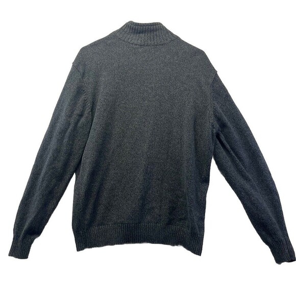 Oscar De La Renta Size Large Full Zip Sweater Mens Gray Cotton Preppy - Picture 3 of 3